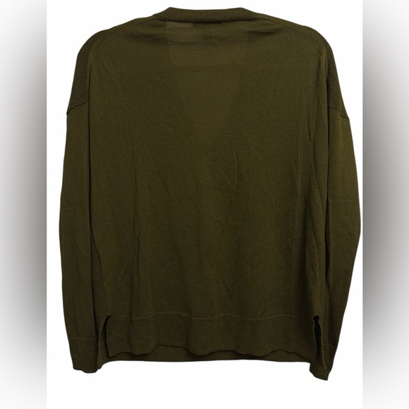 J. Crew Women's V-Neck Sweater in Olive Green - Picture 2 of 5